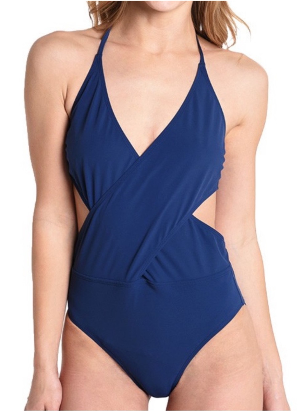 Tory Burch Solid Wrap One-Piece Swimsuit